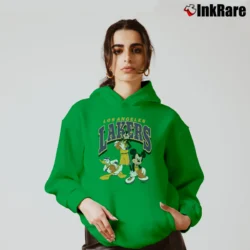 Women’s Los Angeles Lakers Basketball Fan Mickey Mouse Cozy Hoodie in irish green | Warm, Structured, Stylish