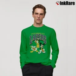 Men’s Los Angeles Lakers Basketball Fan Mickey Mouse Long-Sleeve Shirt in irish green | Sleek, Lightweight, Year-Round Wear
