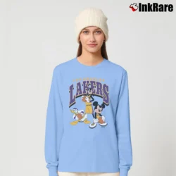 Women’s Los Angeles Lakers Basketball Fan Mickey Mouse Long-Sleeve Top in light blue | Sleek, Versatile, All-Season