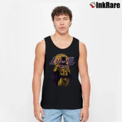 Men’s Los Angeles Lakers Batman Superhero Crossover Tank Top in black | Breathable, Active-Friendly Design