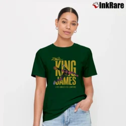 Women’s los angeles lakers lebron james king james for NBA Fans Signature T-Shirt in forest green | Soft, Flattering Fit