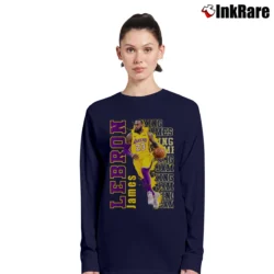 Women’s Los Angeles Lakers LeBron James King of Basketball Long-Sleeve Top in navy | Sleek, Versatile, All-Season
