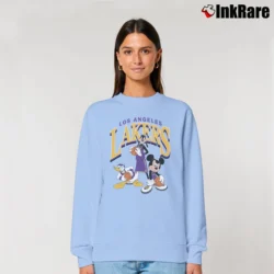 Women’s Los Angeles Lakers Mickey Donald Goofy NBA Basketball Relaxed Sweatshirt in light blue | Soft, Laid-Back Vibe