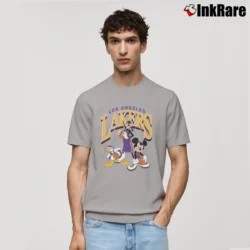 Men’s Los Angeles Lakers Mickey Donald Goofy NBA Basketball Classic T-Shirt in sport grey | Soft, Breathable Everyday Wear