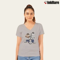 Women’s Los Angeles Raiders X Looney Tunes V-Neck Tee in sport grey | Chic Neckline, Soft Texture
