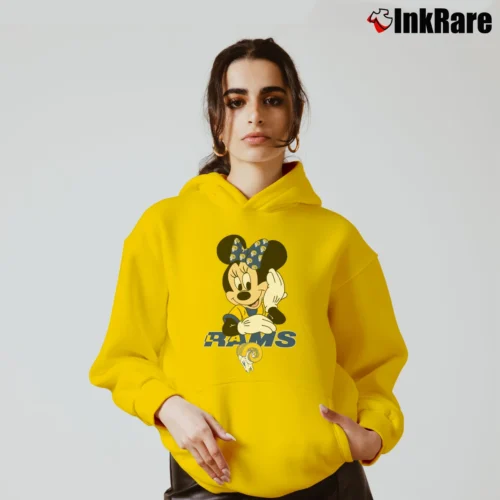 Los Angeles Rams American Football Team Mimi Mouse Walt Disney Women’s Cozy Hoodie in yellow – Urban Chic Women’s Los Angeles Rams American Football Team Mimi Mouse Walt Disney Cozy Hoodie in yellow | Warm, Structured, Stylish