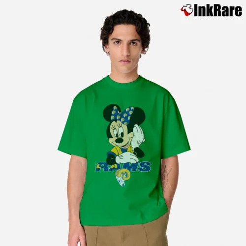 Los Angeles Rams American Football Team Mimi Mouse Walt Disney Men’s Classic Tee in irish green – Premium Comfort Men’s Los Angeles Rams American Football Team Mimi Mouse Walt Disney Classic T-Shirt in irish green | Soft, Breathable Everyday Wear