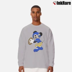 Men’s Los Angeles Rams Football Mickey Mouse Walt Disney Long-Sleeve Shirt in sport grey | Sleek, Lightweight, Year-Round Wear