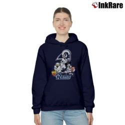 Women’s Los Angeles Rams Mickey Mouse Super Bowl Cozy Hoodie in navy | Warm, Structured, Stylish