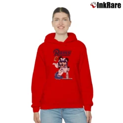 Women’s Los Angeles Rams Mickey Mouse Super Bowl Cozy Hoodie in red | Warm, Structured, Stylish