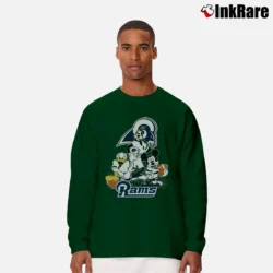 Men’s Los Angeles Rams Mickey Mouse Super Bowl Long-Sleeve Shirt in forest green | Sleek, Lightweight, Year-Round Wear