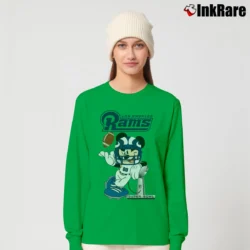 Women’s Los Angeles Rams Mickey Mouse Super Bowl Long-Sleeve Top in irish green | Sleek, Versatile, All-Season