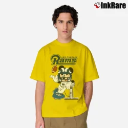 Men’s Los Angeles Rams Mickey Mouse Super Bowl Classic T-Shirt in yellow | Soft, Breathable Everyday Wear
