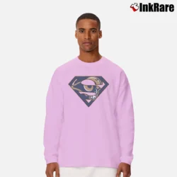 Men’s Los Angeles Rams X Superman NFL Logo Long-Sleeve Shirt in light pink | Sleek, Lightweight, Year-Round Wear