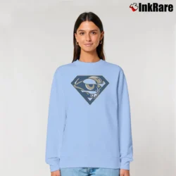 Women’s Los Angeles Rams X Superman NFL Logo Relaxed Sweatshirt in light blue | Soft, Laid-Back Vibe