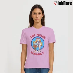Women’s Los Pollos Hermanos Breaking Bad Signature T-Shirt in light pink | Soft, Flattering Fit