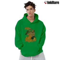 Men’s Lost Boys Saxophone Guy I Still Believe Pullover Hoodie in irish green | Cozy, Durable, Modern Fit