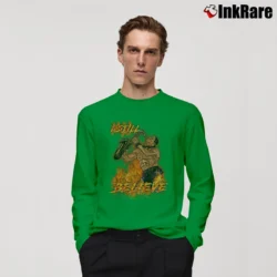 Men’s Lost Boys Saxophone Guy I Still Believe Long-Sleeve Shirt in irish green | Sleek, Lightweight, Year-Round Wear