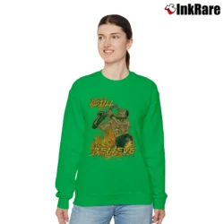 Women’s Lost Boys Saxophone Guy I Still Believe Relaxed Sweatshirt in irish green | Soft, Laid-Back Vibe