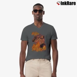 Men’s Lost Boys Saxophone Guy I Still Believe V-Neck Tee in charcoal | Sharp, Breathable, Everyday Staple