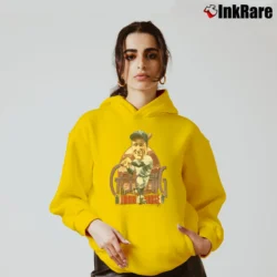 Women’s Lou Gehrig Yankees Caricature Babe Ruth Mickey Mantle Cozy Hoodie in yellow | Warm, Structured, Stylish