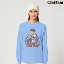 Women’s Lou Gehrig Yankees Caricature Babe Ruth Mickey Mantle Long-Sleeve Top in light blue | Sleek, Versatile, All-Season