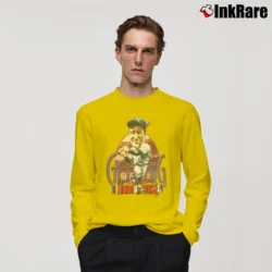 Men’s Lou Gehrig Yankees Caricature Babe Ruth Mickey Mantle Long-Sleeve Shirt in yellow | Sleek, Lightweight, Year-Round Wear