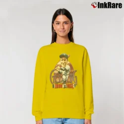 Women’s Lou Gehrig Yankees Caricature Babe Ruth Mickey Mantle Relaxed Sweatshirt in yellow | Soft, Laid-Back Vibe