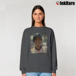 Women’s Lou Whitaker Sweet Lou Baseball Relaxed Sweatshirt in charcoal | Soft, Laid-Back Vibe