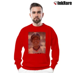 Men’s Lou Whitaker Sweet Lou Baseball Crewneck Sweatshirt in red | Cozy Fabric, Clean Style