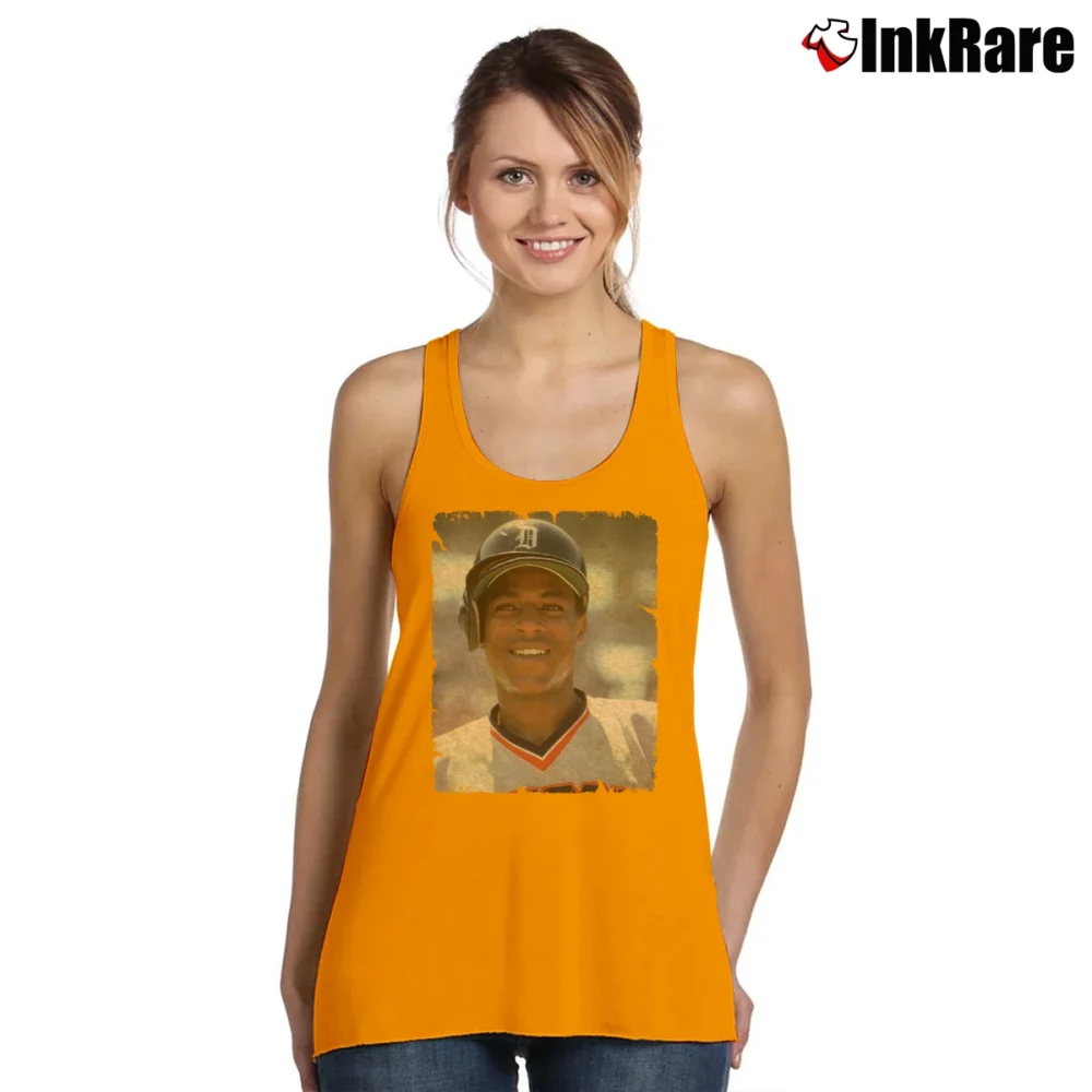 Women’s Lou Whitaker Sweet Lou Baseball Tank Top in orange | Lightweight, Movement-Friendly