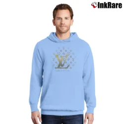 Men’s Louis Vuitton Logo Print Fashion Pullover Hoodie in light blue | Cozy, Durable, Modern Fit