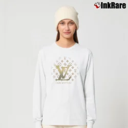 Women’s Louis Vuitton Logo Print Fashion Long-Sleeve Top in white | Sleek, Versatile, All-Season