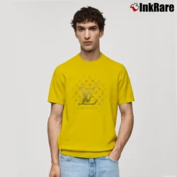 Men’s Louis Vuitton Logo Print Fashion Classic T-Shirt in yellow | Soft, Breathable Everyday Wear