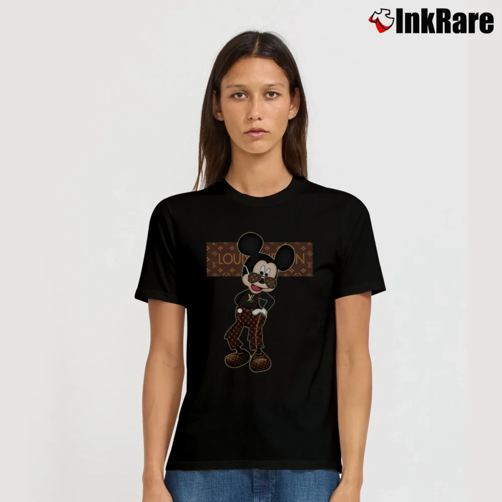 Women’s Louis Vuitton Mickey Mouse Fashion Signature T-Shirt in black | Soft, Flattering Fit
