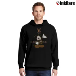 Men’s Louis Vuitton Mickey Mouse Pullover Hoodie in black | Cozy, Durable, Modern Fit