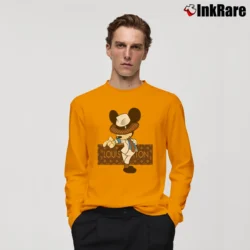 Men’s Louis Vuitton Mickey Mouse Long-Sleeve Shirt in orange | Sleek, Lightweight, Year-Round Wear