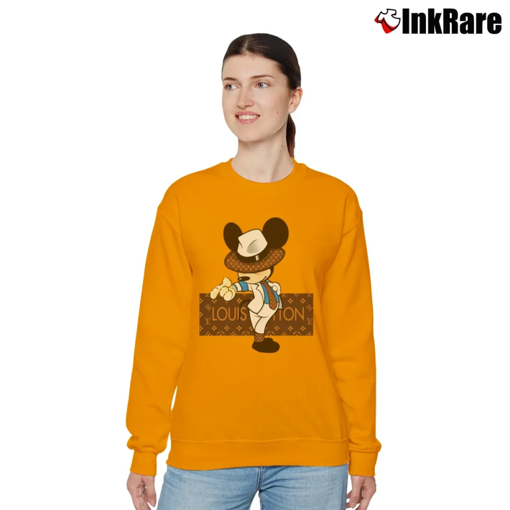 Women’s Louis Vuitton Mickey Mouse Relaxed Sweatshirt in orange | Soft, Laid-Back Vibe