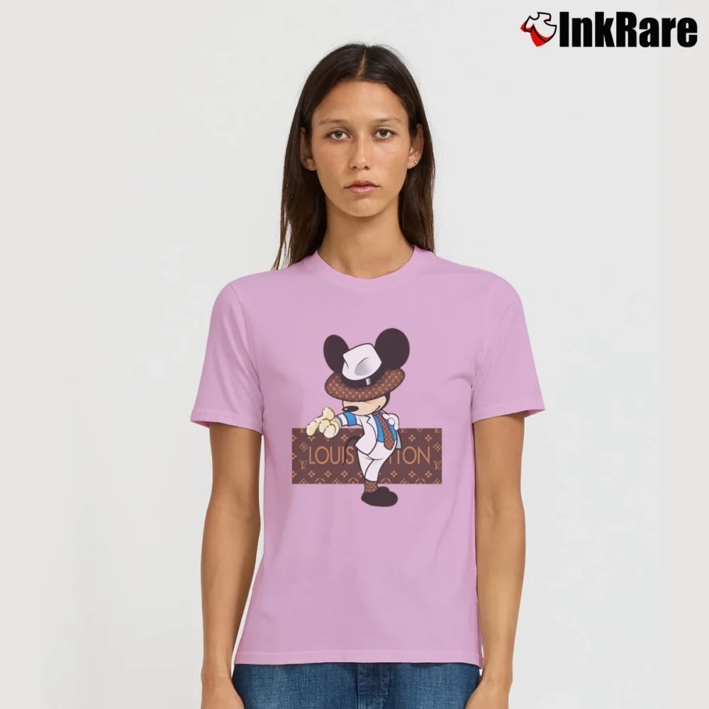 Women’s Louis Vuitton Mickey Mouse Signature T-Shirt in light pink | Soft, Flattering Fit