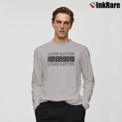 Men’s Louis Vuitton Pattern Logo Long-Sleeve Shirt in sport grey | Sleek, Lightweight, Year-Round Wear