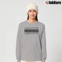 Women’s Louis Vuitton Pattern Logo Long-Sleeve Top in sport grey | Sleek, Versatile, All-Season