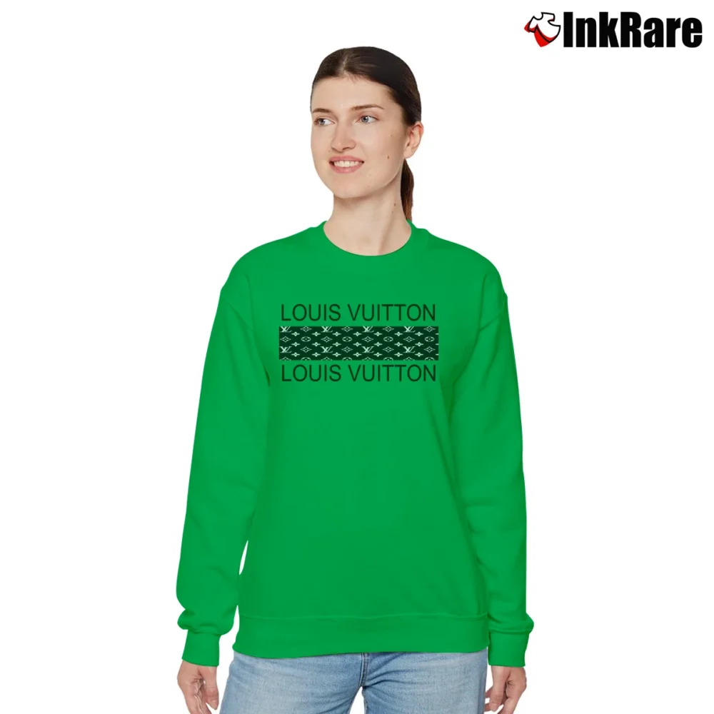 Women’s Louis Vuitton Pattern Logo Relaxed Sweatshirt in irish green | Soft, Laid-Back Vibe