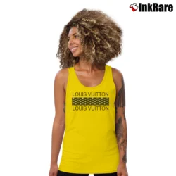 Women’s Louis Vuitton Pattern Logo Tank Top in yellow | Lightweight, Movement-Friendly