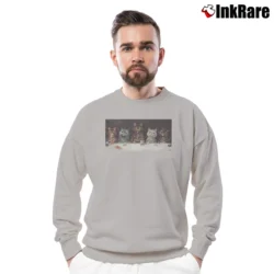 Men’s Louis Wain Cat Art Funny Gift for Cat Lovers Crewneck Sweatshirt in sport grey | Cozy Fabric, Clean Style