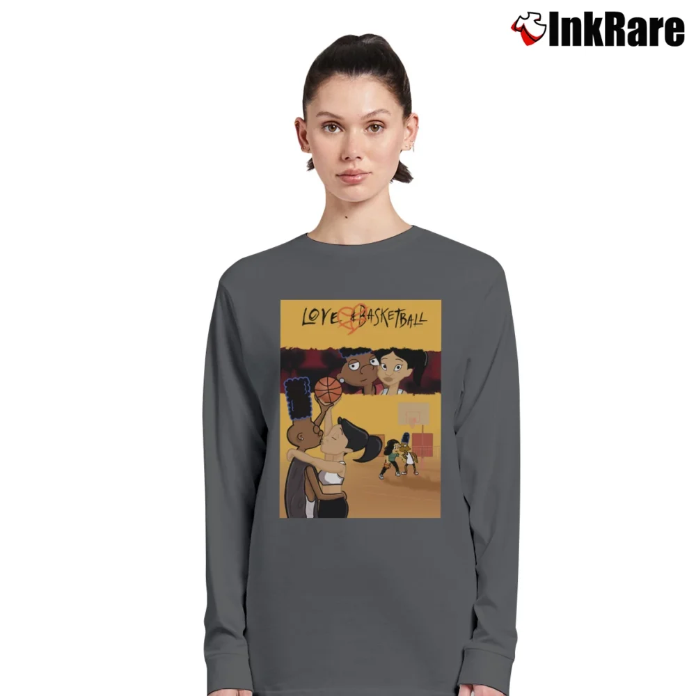 Women’s Love And Basketball Movie Long-Sleeve Top in charcoal | Sleek, Versatile, All-Season