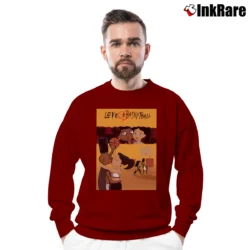 Men’s Love And Basketball Movie Crewneck Sweatshirt in maroon | Cozy Fabric, Clean Style