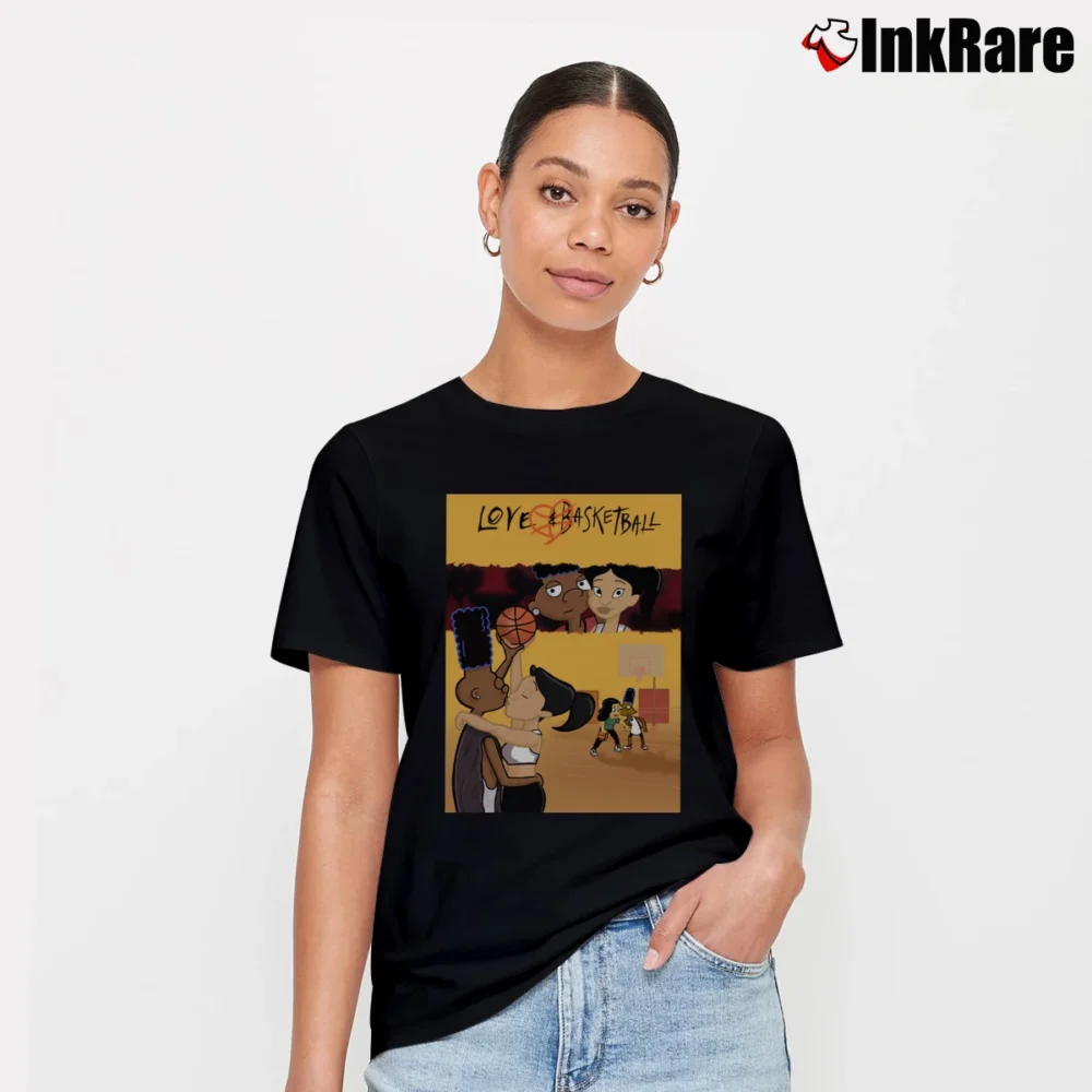 Women’s Love And Basketball Movie Signature T-Shirt in black | Soft, Flattering Fit