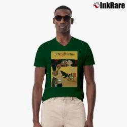 Men’s Love And Basketball Movie V-Neck Tee in forest green | Sharp, Breathable, Everyday Staple