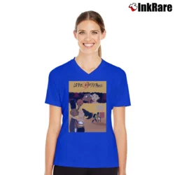 Women’s Love And Basketball Movie V-Neck Tee in royal blue | Chic Neckline, Soft Texture