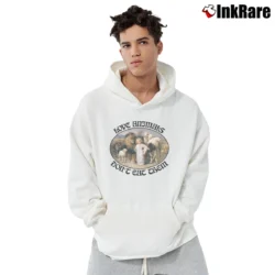 Men’s Love Animals Don't Eat Them Vegan With Lion And Lamb Pullover Hoodie in white | Cozy, Durable, Modern Fit